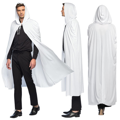 Cape à Capuche Blanche Fantôme - Déguisement Adulte Unisexe