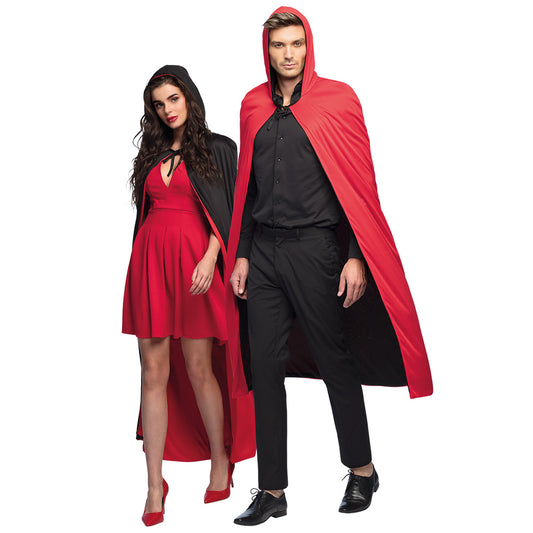 Cape Rouge Vampire Réversible avec Capuche - Déguisement Adulte