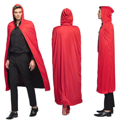 Cape Rouge Vampire Réversible avec Capuche - Déguisement Adulte