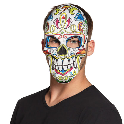 Masque Crâne Mexicain Coloré - Día de Muertos