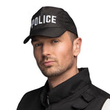 Casquette Police Noire - Accessoire Déguisement Adulte