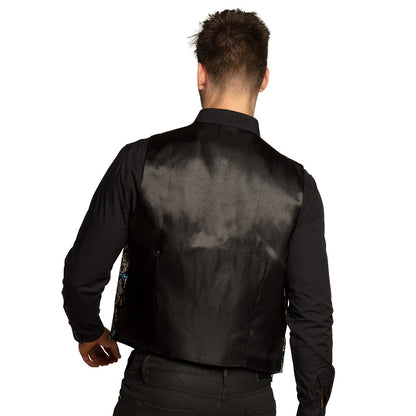 Gilet Tête de Mort Colorée - Déguisement Halloween Adulte