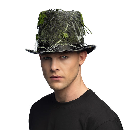 Chapeau Haut-de-Forme Mousse et Lichen Nature Adulte
