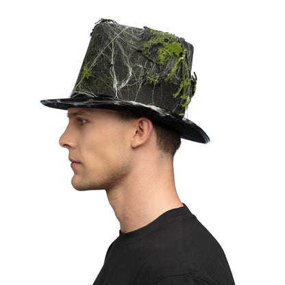 Chapeau Haut-de-Forme Mousse et Lichen Nature Adulte