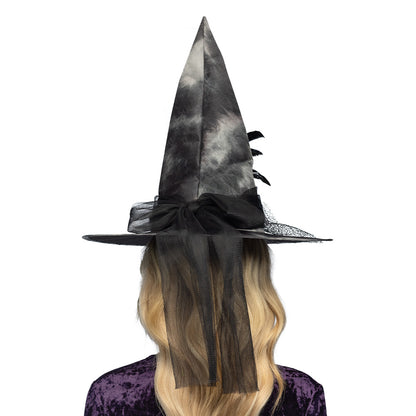 Chapeau de Sorcière Noir 59cm - Déguisement Halloween Femme