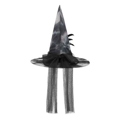 Chapeau de Sorcière Noir 59cm - Déguisement Halloween Femme