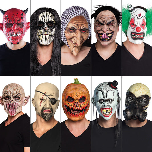 Pack 10 Masques Horrifiques Halloween - Déguisements Effrayants Adulte