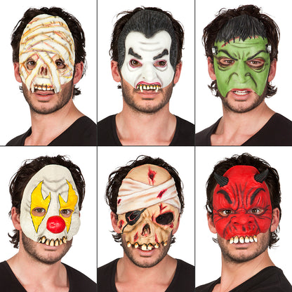 Masque Halloween Latex Réaliste - 6 Designs Terrifiants