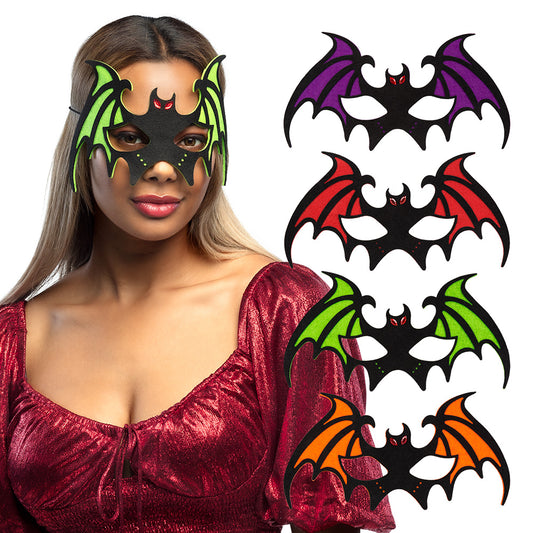 Masque Chauve-Souris Ailes Halloween 4 Couleurs