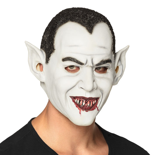 Masque Vampire Blanc Terrifiant - Déguisement Halloween