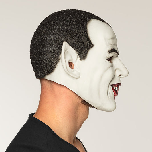 Masque Vampire Blanc Terrifiant - Déguisement Halloween