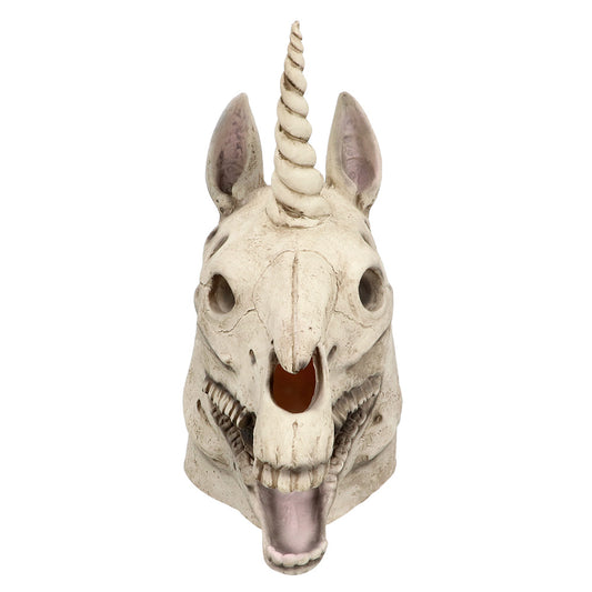 Masque Licorne Squelette Blanc - Déguisement Halloween Adulte