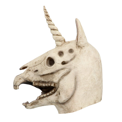 Masque Licorne Squelette Blanc - Déguisement Halloween Adulte