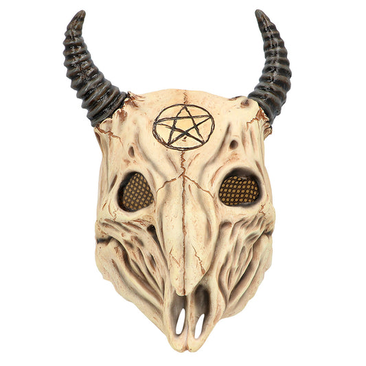 Masque Crâne Diabolique avec Cornes - Halloween Gothique