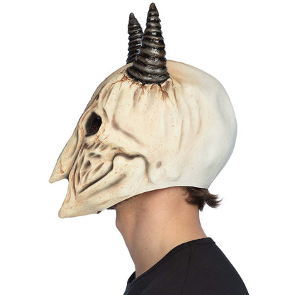 Masque Crâne Diabolique avec Cornes - Halloween Gothique