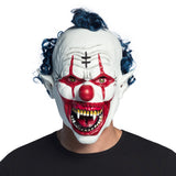 Masque Clown Terrifiant - Latex Réaliste avec Cheveux Bleus