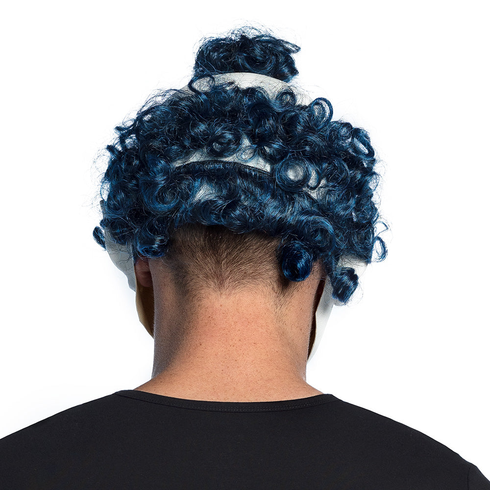 Masque Clown Terrifiant - Latex Réaliste avec Cheveux Bleus
