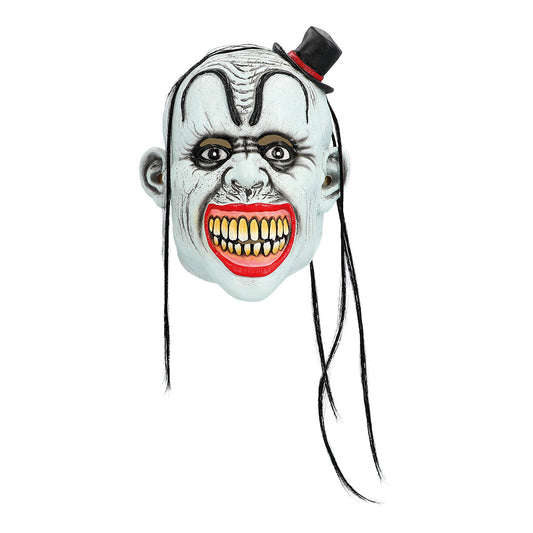 Masque Clown Terrifiant avec Cheveux Longs - Déguisement Adulte