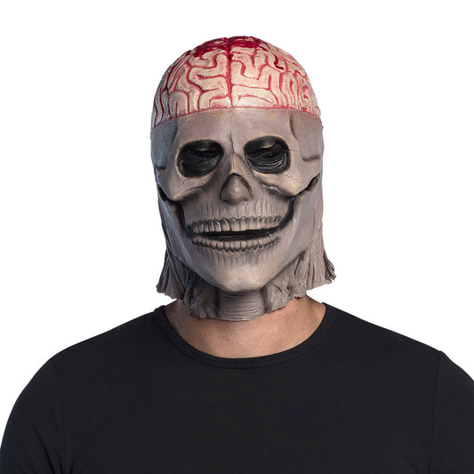 Masque Tête de Mort avec Cerveau - Déguisement Halloween