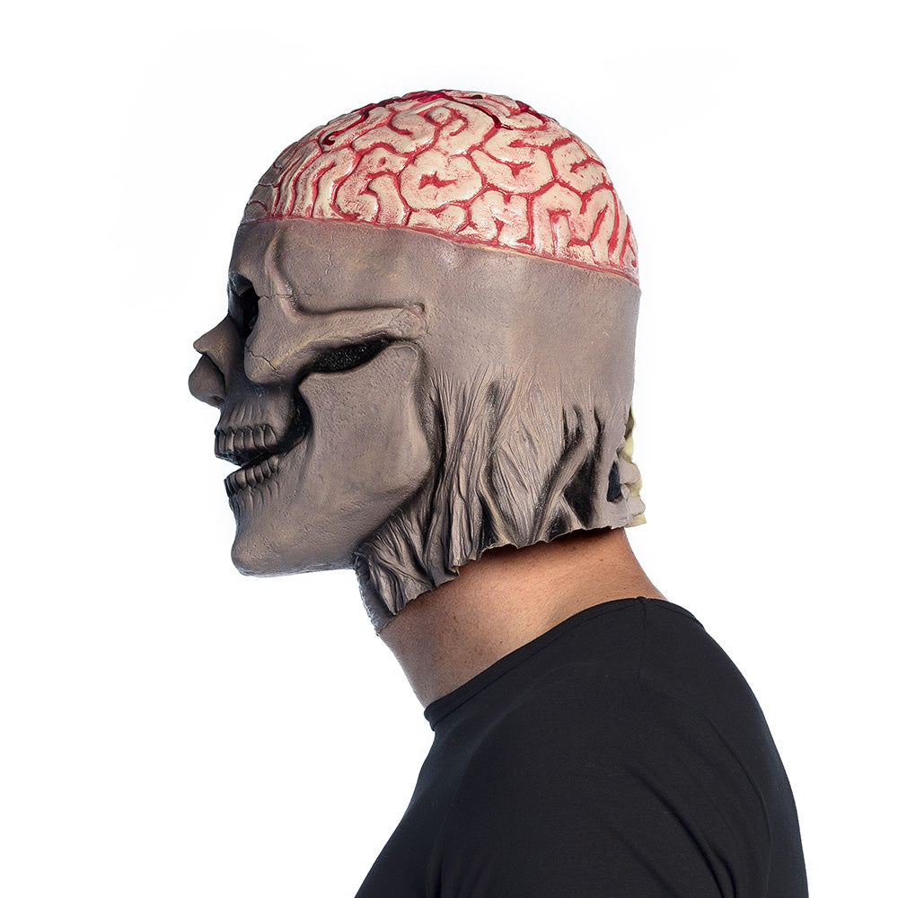 Masque Tête de Mort avec Cerveau - Déguisement Halloween