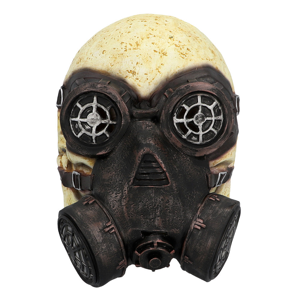Masque Steampunk Crâne Rouillé avec Respirateur Post-Apocalyptique
