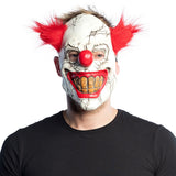 Masque Clown Terrifiant Cheveux Rouges - Déguisement Horrible