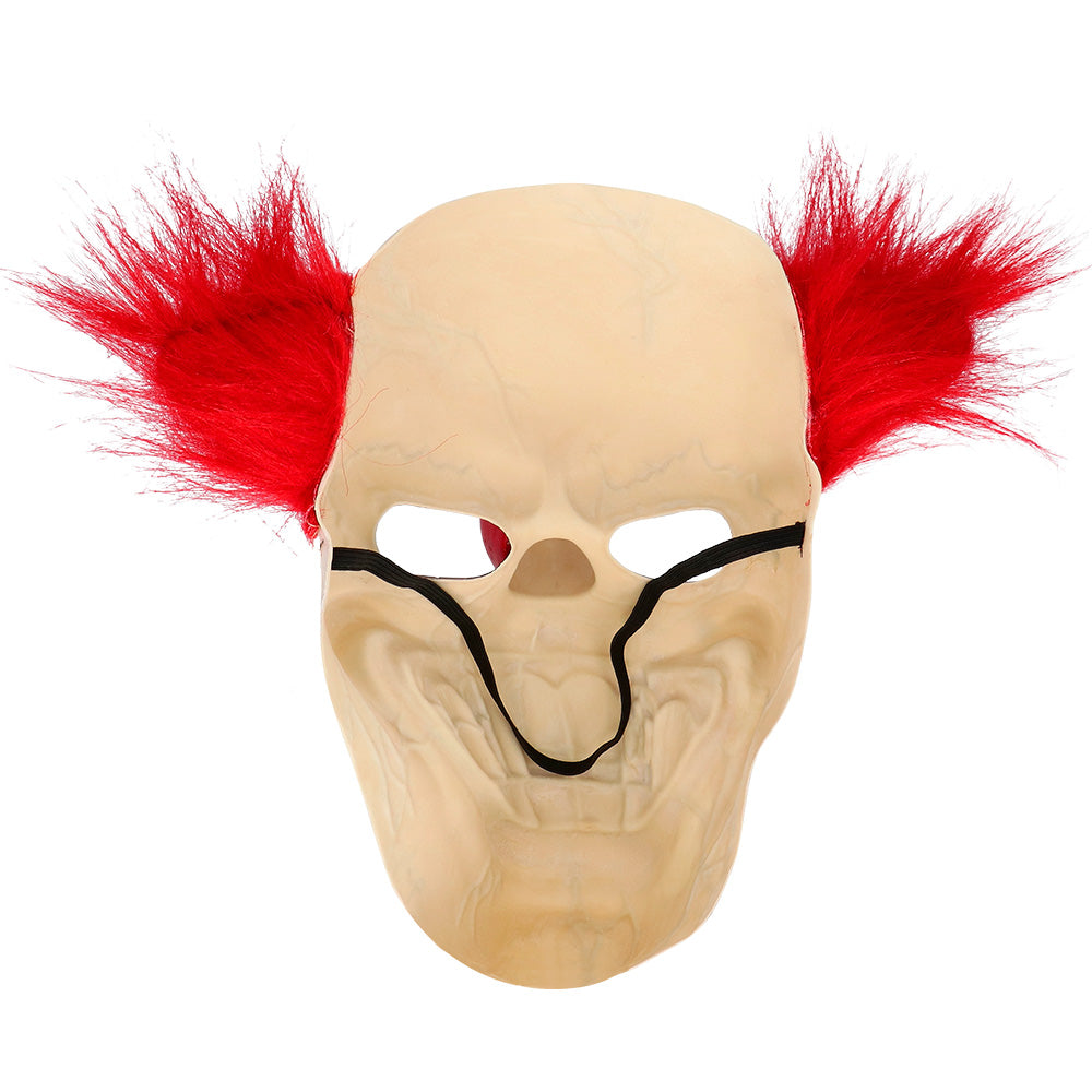 Masque Clown Terrifiant Cheveux Rouges - Déguisement Horrible