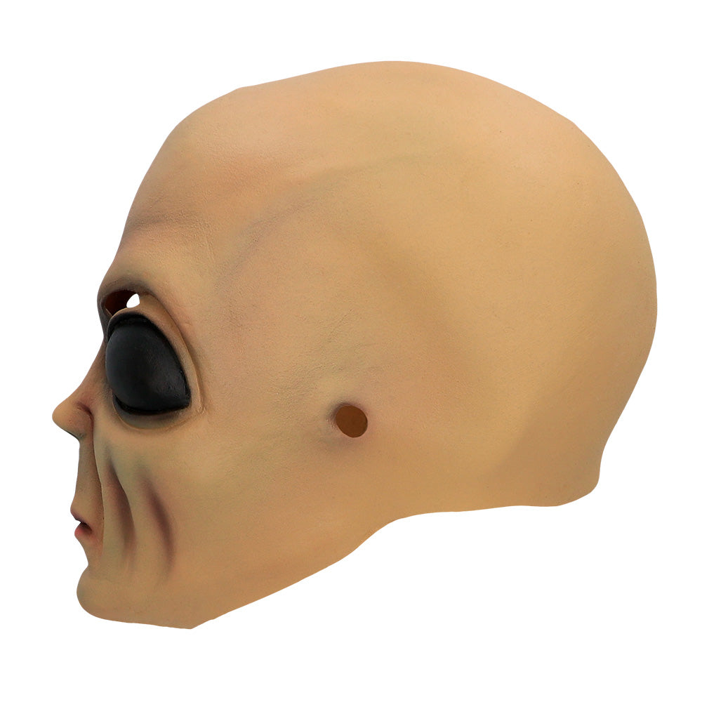 Masque Alien Extraterrestre avec Yeux Noirs Brillants