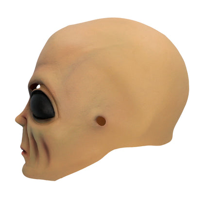 Masque Alien Extraterrestre avec Yeux Noirs Brillants