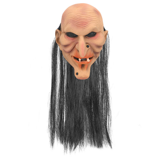 Masque Sorcière Malveillante avec Cheveux Longs Noirs