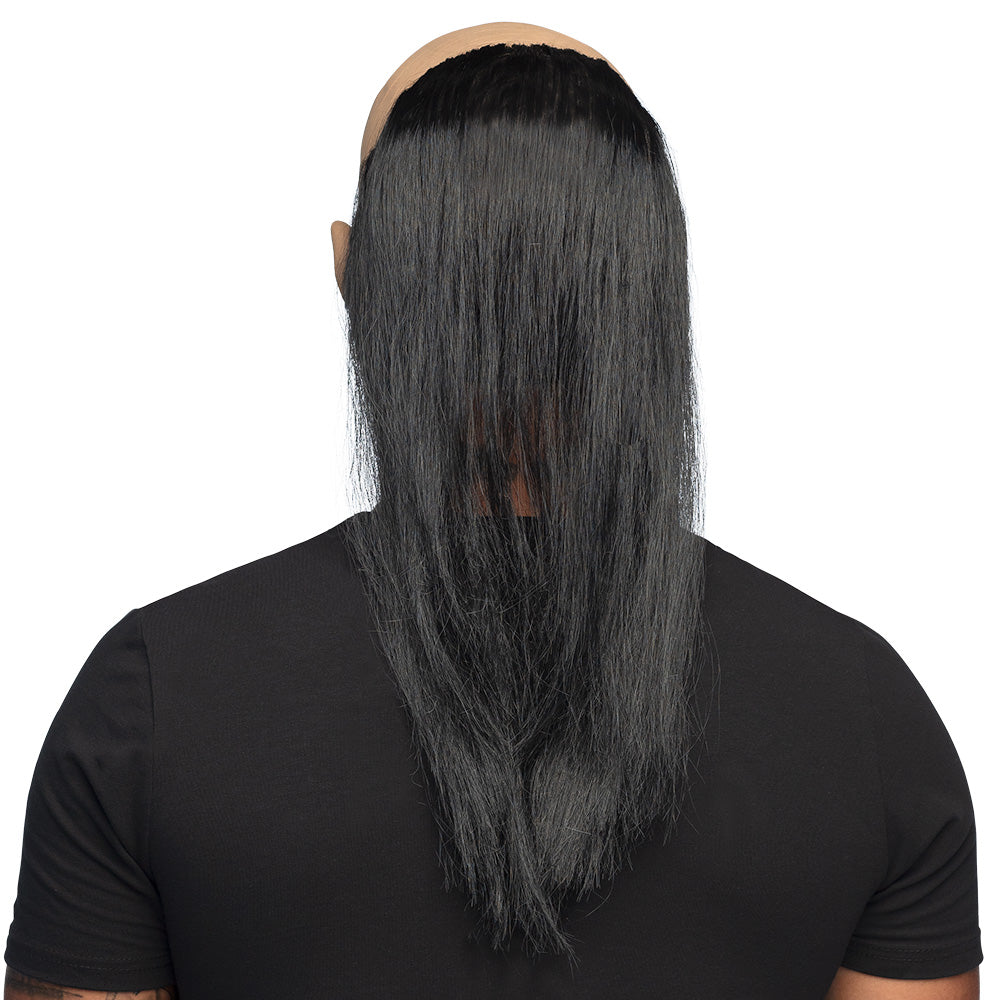 Masque Sorcière Malveillante avec Cheveux Longs Noirs