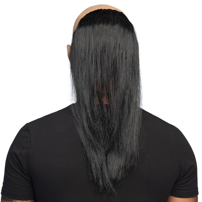 Masque Sorcière Malveillante avec Cheveux Longs Noirs