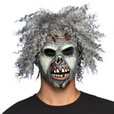 Masque Zombie Cheveux Gris - Déguisement Halloween Horrifique