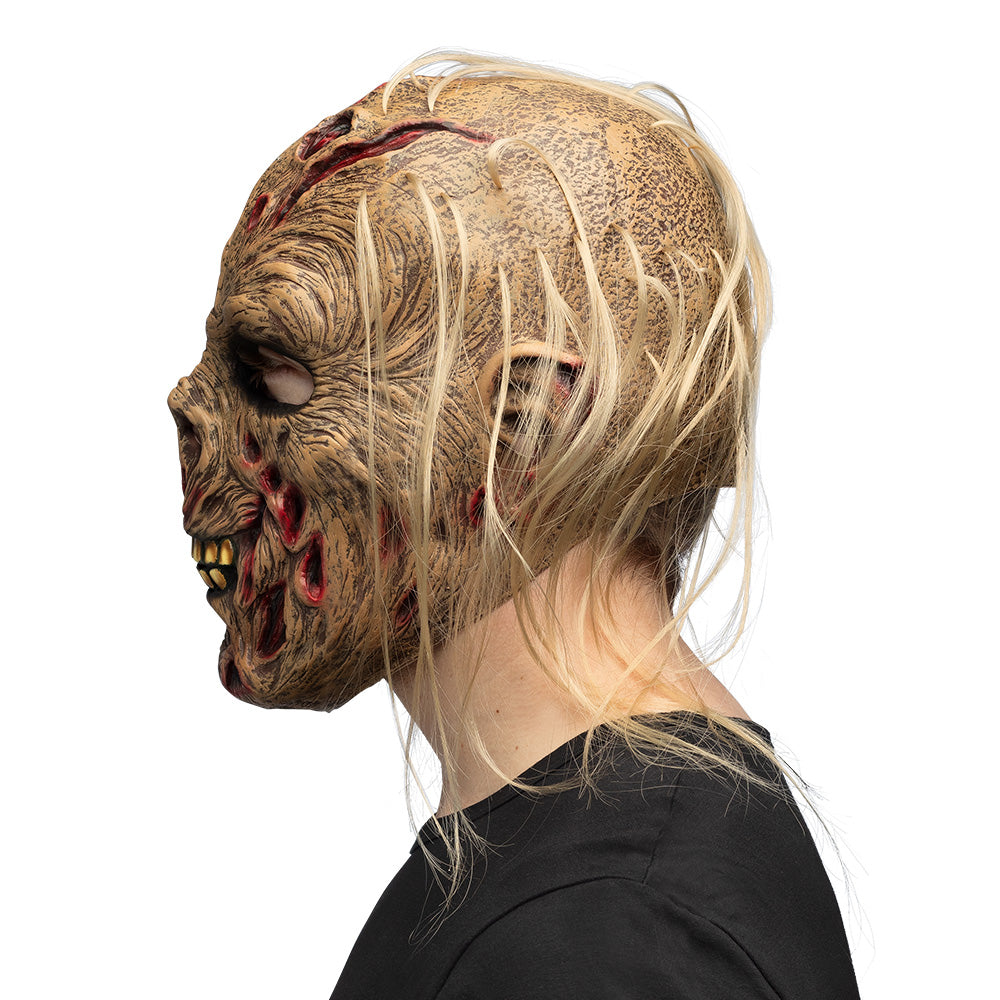 Masque Zombie Gore avec Cheveux Longs - Déguisement Horreur