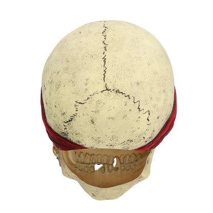 Masque Crâne Pirate Bandana Rouge - Déguisement Adulte