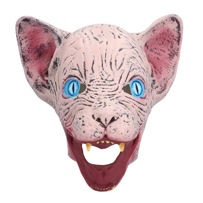Masque Chat Blanc Horrifique - Déguisement Adulte Halloween