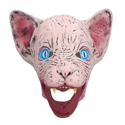 Masque Chat Blanc Horrifique - Déguisement Adulte Halloween
