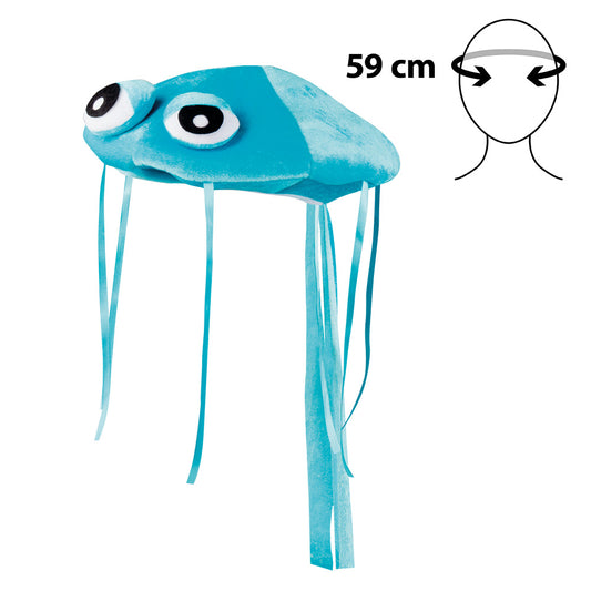 Chapeau Méduse Turquoise Drôle - Accessoire Fête Adulte