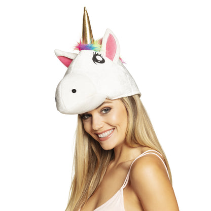 Chapeau Licorne Blanc Brillant - Déguisement Adulte Fantaisie