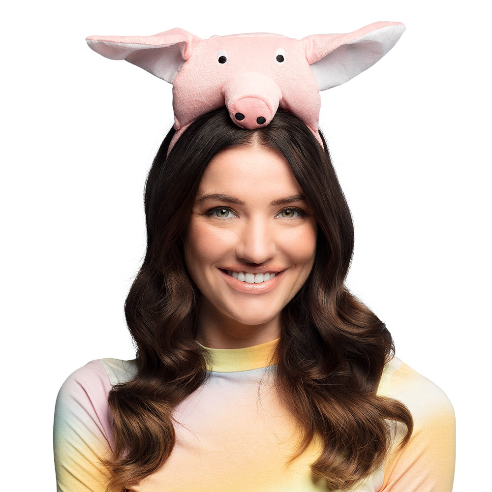 Serre-tête Cochon Rose Amusant - Accessoire de Fête Fantaisie
