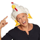 Chapeau Coq Blanc et Rouge Amusant - Accessoire Fête