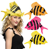 Chapeau Poisson Pailleté Rayé - Déguisement Adulte Enfant