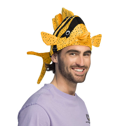 Chapeau Poisson Pailleté Rayé - Déguisement Adulte Enfant