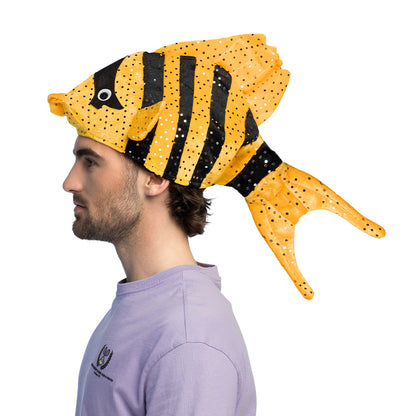 Chapeau Poisson Pailleté Rayé - Déguisement Adulte Enfant