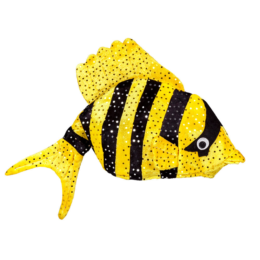 Chapeau Poisson Pailleté Rayé - Déguisement Adulte Enfant