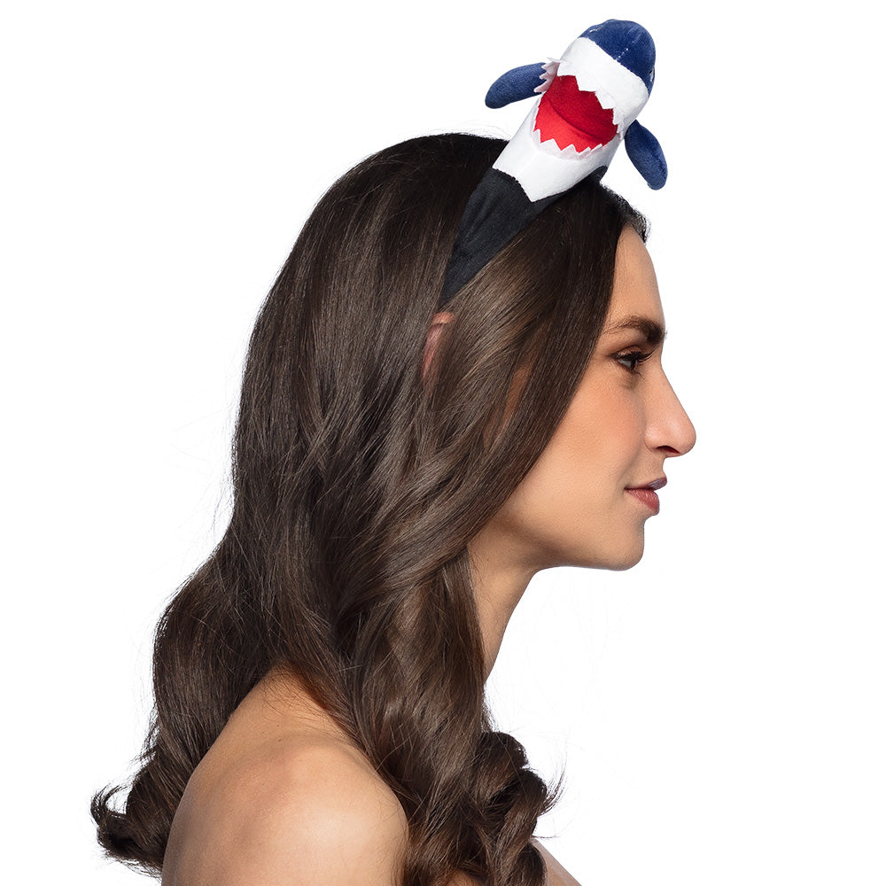 Serre-tête Requin Bleu Amusant - Accessoire Fête Enfant et Adulte
