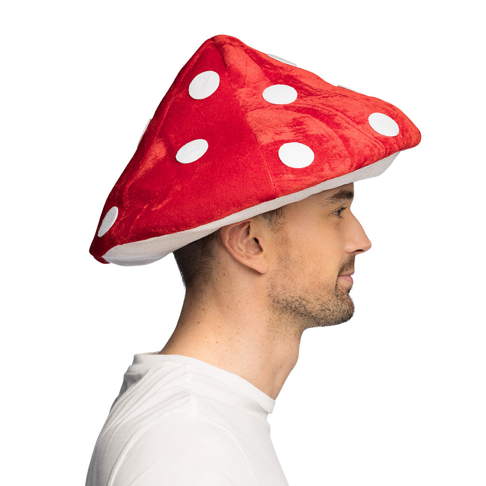 Chapeau Champignon Rouge à Pois Blancs - Déguisement Amanite