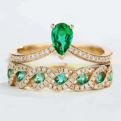 Bague pierre verte