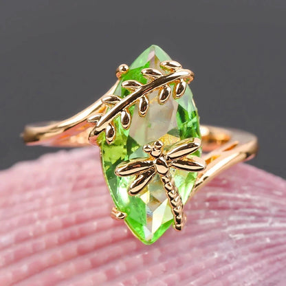 Bague pierre verte