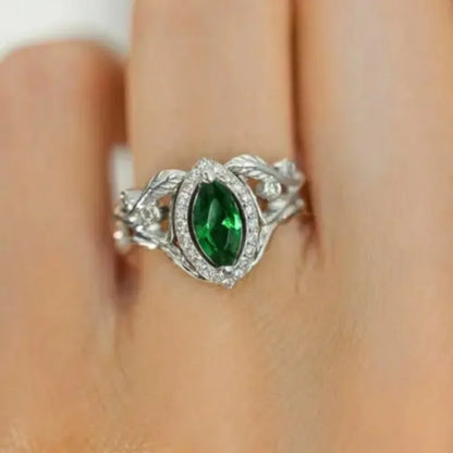 Bague pierre verte